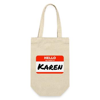 Bonjour, je m’appelle Karen Étiquette Étiquette Étiquette - Sac à bouteille - nature - Devant
