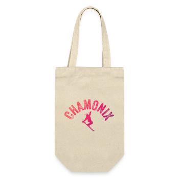 Chamonix Arch Skier Gradient - Gift Bag for Bottles - nature - Front