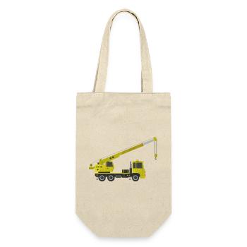 Kranwagen - Geschenkbeutel für Flaschen - Natur - Vorne