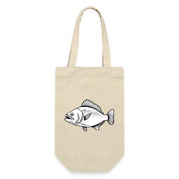 Fish Angler T-shirt Gift Angler - Gift Bag for Bottles - nature - Front