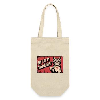 My Cat is Communist - Funny Cat PropagandaT-Shirt - Gift Bag for Bottles - nature - Front