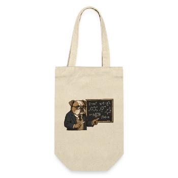 Le professeur Bulldog enseigne les mathématiques, les sciences, le tableau noir - Sac à bouteille - nature - Devant