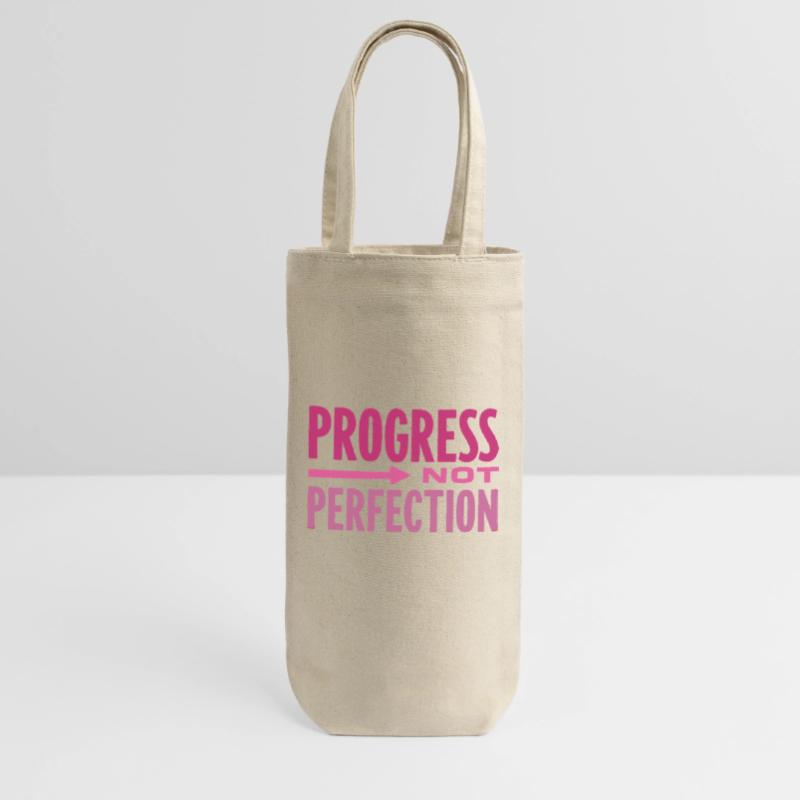 Le progrès, pas la perfection Le progrès compte Sac à bouteille