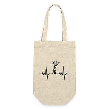Giraffe heartbeat safari design - Gift Bag for Bottles - nature - Front