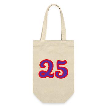 25. 25 ANS. 25e ANNIVERSAIRE. ANNIVERSAIRE 25 ANS. - Sac à bouteille - nature - Devant