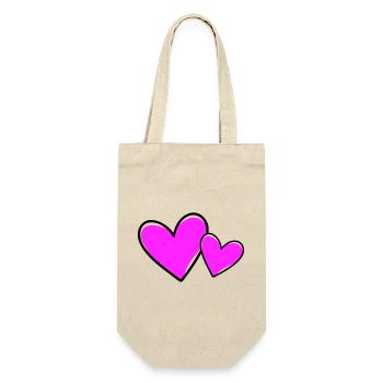 Hearts Symbol Love - Gift Bag for Bottles - nature - Front