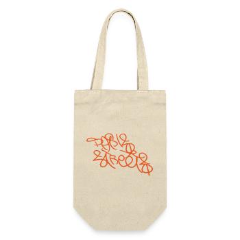 Orange Parisian Graffiti - Gift Bag for Bottles - nature - Front
