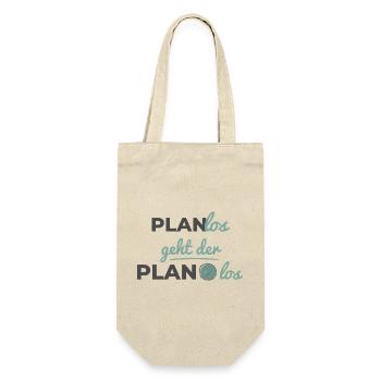The plan starts haphazardly – Scandi Soft Typography - Gift Bag for Bottles - nature - Front