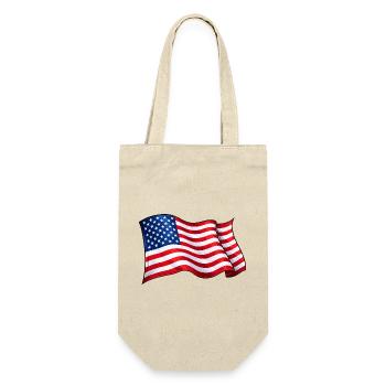 USA Flag Wave Motif - Gift Bag for Bottles - nature - Front