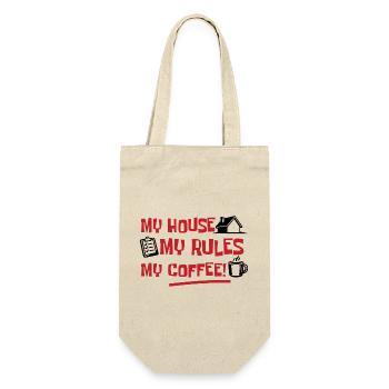 My house, my rules, my coffee - Gift Bag for Bottles - nature - Front