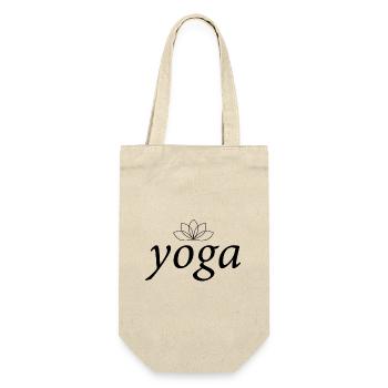 Yoga et fleur de lotus - texte noir - Sac à bouteille - nature - Devant