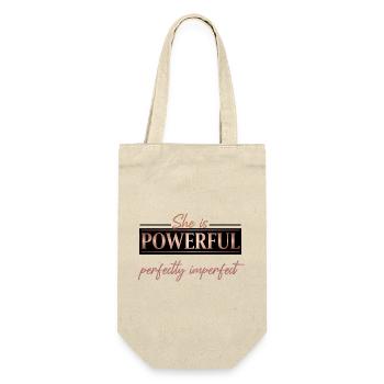 Puissant et parfaitement imparfait – Design Rose Gold - Sac à bouteille - nature - Devant