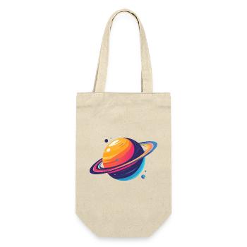 Planète néon Planète Cosmos avec l’Anneau et les Lunes - Sac à bouteille - nature - Devant