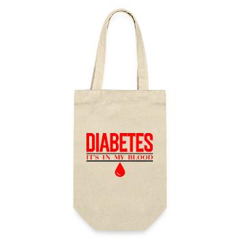 Diabetes Bloodline Bold Typography - Gift Bag for Bottles - nature - Front