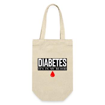 Diabetes liegt in meinem Blut - Geschenkbeutel für Flaschen - Natur - Vorne