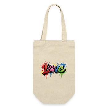 Love – Style graffiti avec patte de chat - Sac à bouteille - nature - Devant