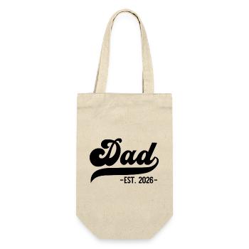 Dad 2026 – Für jeden neuen Vater - Geschenkbeutel für Flaschen - Natur - Vorne