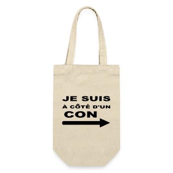 Je Suis À Côté D UN CON - Sac à bouteille - nature - Devant