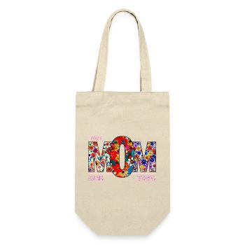 MOM Love Care Magic Floral Design - Gift Bag for Bottles - nature - Front
