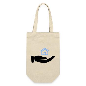 Hand holding house property - Gift Bag for Bottles - nature - Front