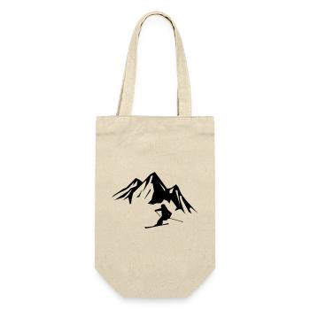 Mountains Skiers - Gift Bag for Bottles - nature - Front