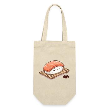 Kawaii Nigiri Sushi on Bamboo Mat - Gift Bag for Bottles - nature - Front