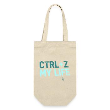 Developer Fun Hoodie, CTRL+Z My Life , Mug - Gift Bag for Bottles - nature - Front