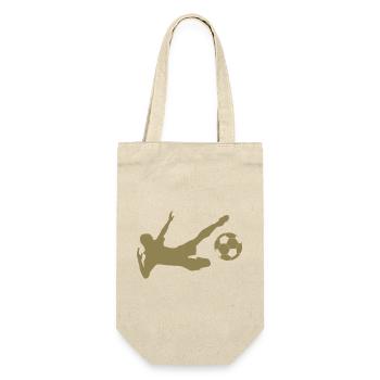 Silhouette minimaliste du joueur de football sur le côté - Sac à bouteille - nature - Devant