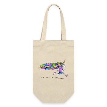 Unicorn Runner - Gift Bag for Bottles - nature - Front