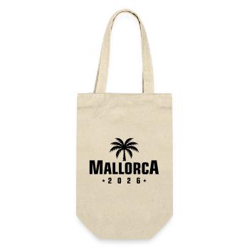 Mallorca 2026 - Geschenkbeutel für Flaschen - Natur - Vorne
