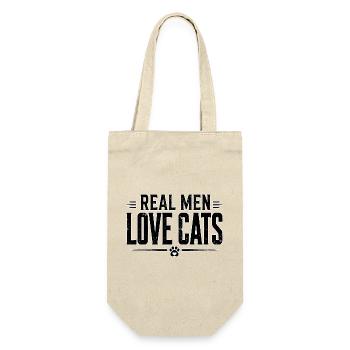 Real Men Love Cats - Gift Bag for Bottles - nature - Front