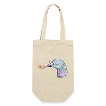 Watercolor Dove Birthday with Stars and Toad - Gift Bag for Bottles - nature - Front