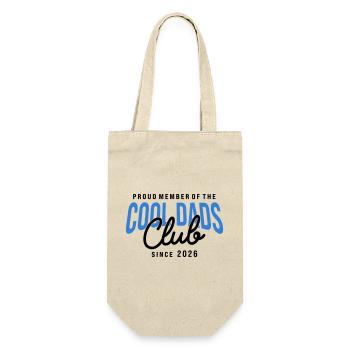 Cool Dads Club Member since 2026 Papa Geschenk - Geschenkbeutel für Flaschen - Natur - Vorne