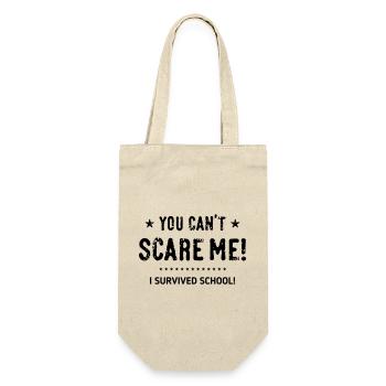 You Can’t Scare Me! I Survived School! Abschluss B - Geschenkbeutel für Flaschen - Natur - Vorne