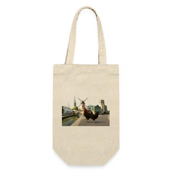 Marans, City Roosters at the Mill - Gift Bag for Bottles - nature - Front
