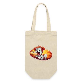 Fiery Pizza Dog - Gift Bag for Bottles - nature - Front