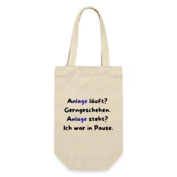 Instandhaltung T-Shirt Lustiges Geschenk Handwerk! - Geschenkbeutel für Flaschen - Natur - Vorne