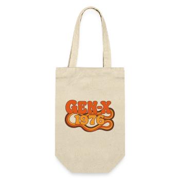Gen-X 1976 Retro-Design zum 50. Geburtstag - Geschenkbeutel für Flaschen - Natur - Vorne