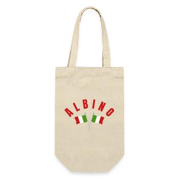 Albino-Italienische Flaggen - Geschenkbeutel für Flaschen - Natur - Vorne