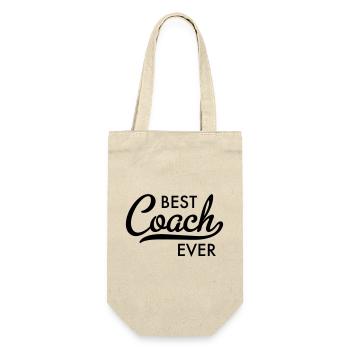 Best Coach ever Typography - Gift Bag for Bottles - nature - Front