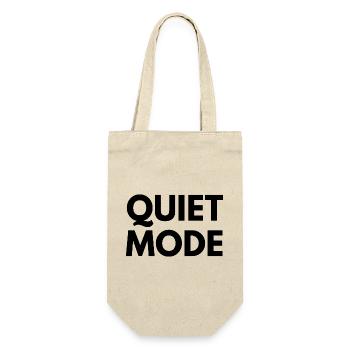 Quiet Mode Minimal Quote Design - Gift Bag for Bottles - nature - Front