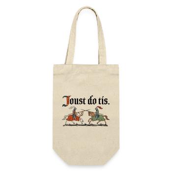 Joust Do Tis. Ritter auf Pferden. - Geschenkbeutel für Flaschen - Natur - Vorne