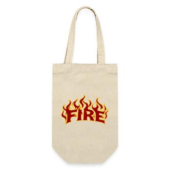Fire 2 Flames - Colors freely selectable - Gift Bag for Bottles - nature - Front