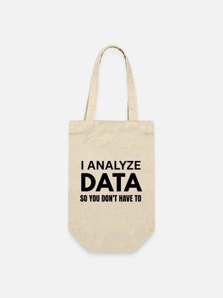 Lustiges Datenanalyst-Computer-Nerd-Geschenk für meinen Ehemann - Geschenkbeutel für Flaschen - Natur
