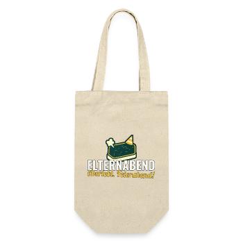 Elternabend überlebt. Feierabend! – Lehrer-Shirt - Geschenkbeutel für Flaschen - Natur - Vorne