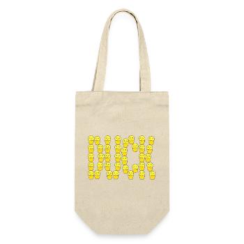 Cute duck typography - Gift Bag for Bottles - nature - Front