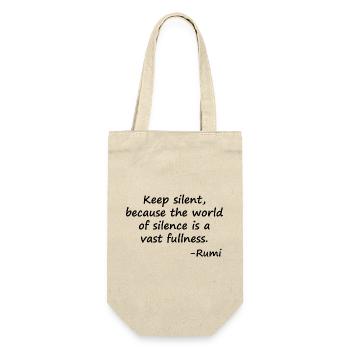 Behalte-silent_-weil-die-Welt-der-Stille-eine- ist-eine- - Geschenkbeutel für Flaschen - Natur - Vorne