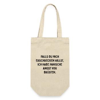 Brüste machen Panik - Geschenkbeutel für Flaschen - Natur - Vorne