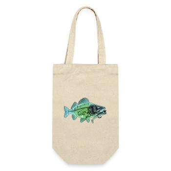 Röntgen Zander - Geschenkbeutel für Flaschen - Natur - Vorne