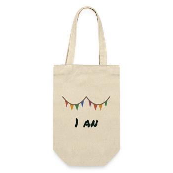 1. 1 Jahr. 1. JUBILÄUM. 1-JÄHRIGES JUBILÄUM - Geschenkbeutel für Flaschen - Natur - Vorne